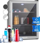 Klarstein 10027672 réfrigérateur Autoportante 65 L E Noir, Acier inoxydable