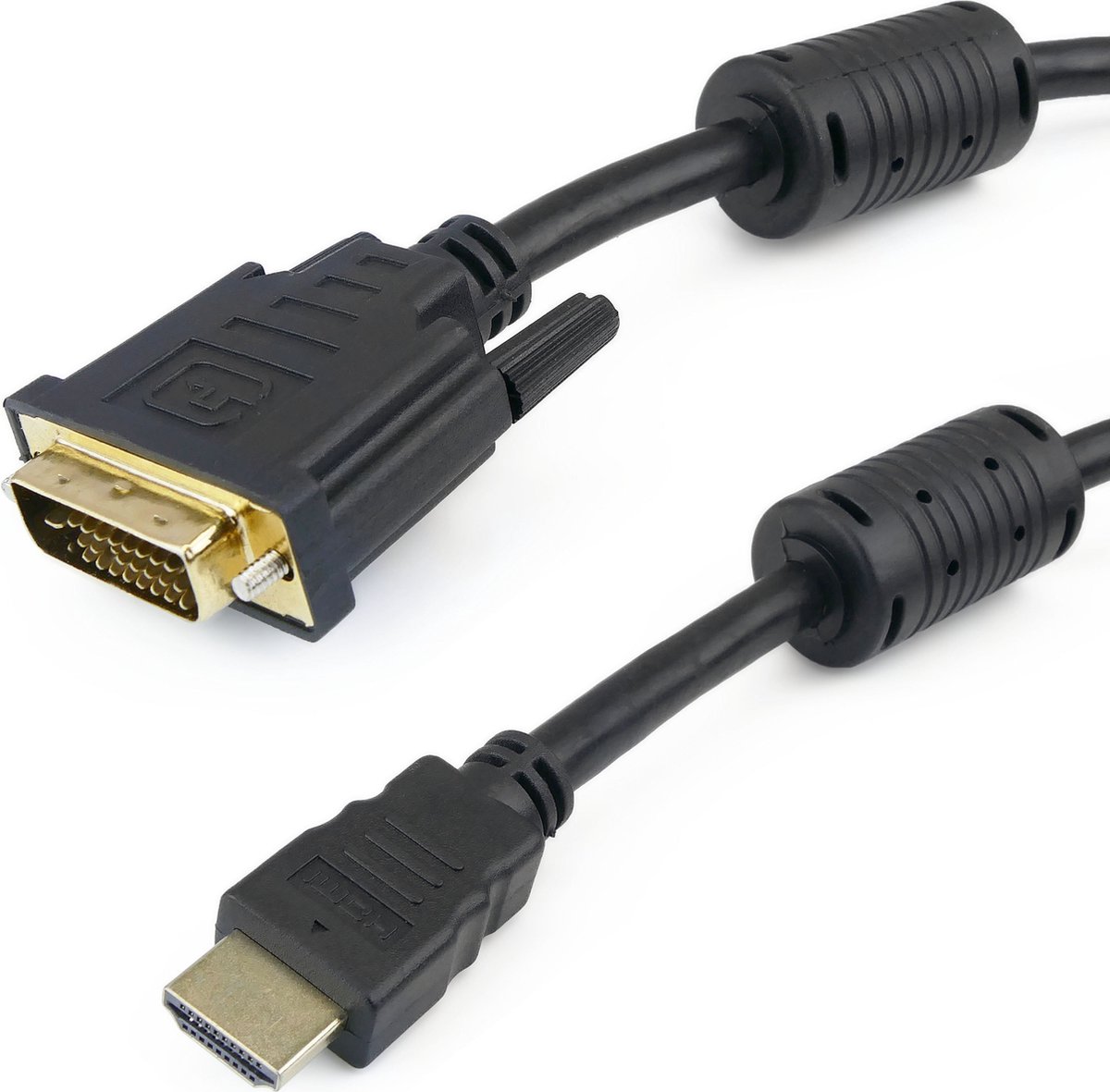 BeMatik - Super HDMI 1.4 kabel HDMI-A type mannelijk naar DVI-D mannelijk 5 m
