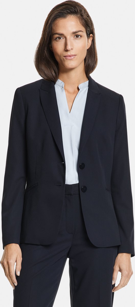 GERRY WEBER Dames Blazer met revers Dark Navy-48