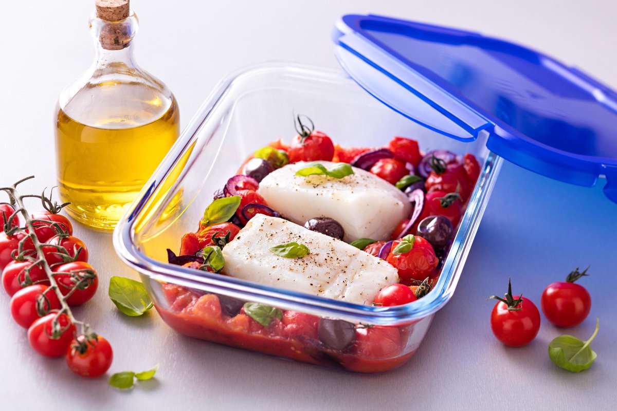 Pyrex Cook & Go Lunchbox, 3 stuks, dezelfde inhoud (3 x 0,8 l, rechthoekig