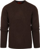 Suitable - Pullover Wol O-Hals Bruin - Heren - Maat L - Modern-fit