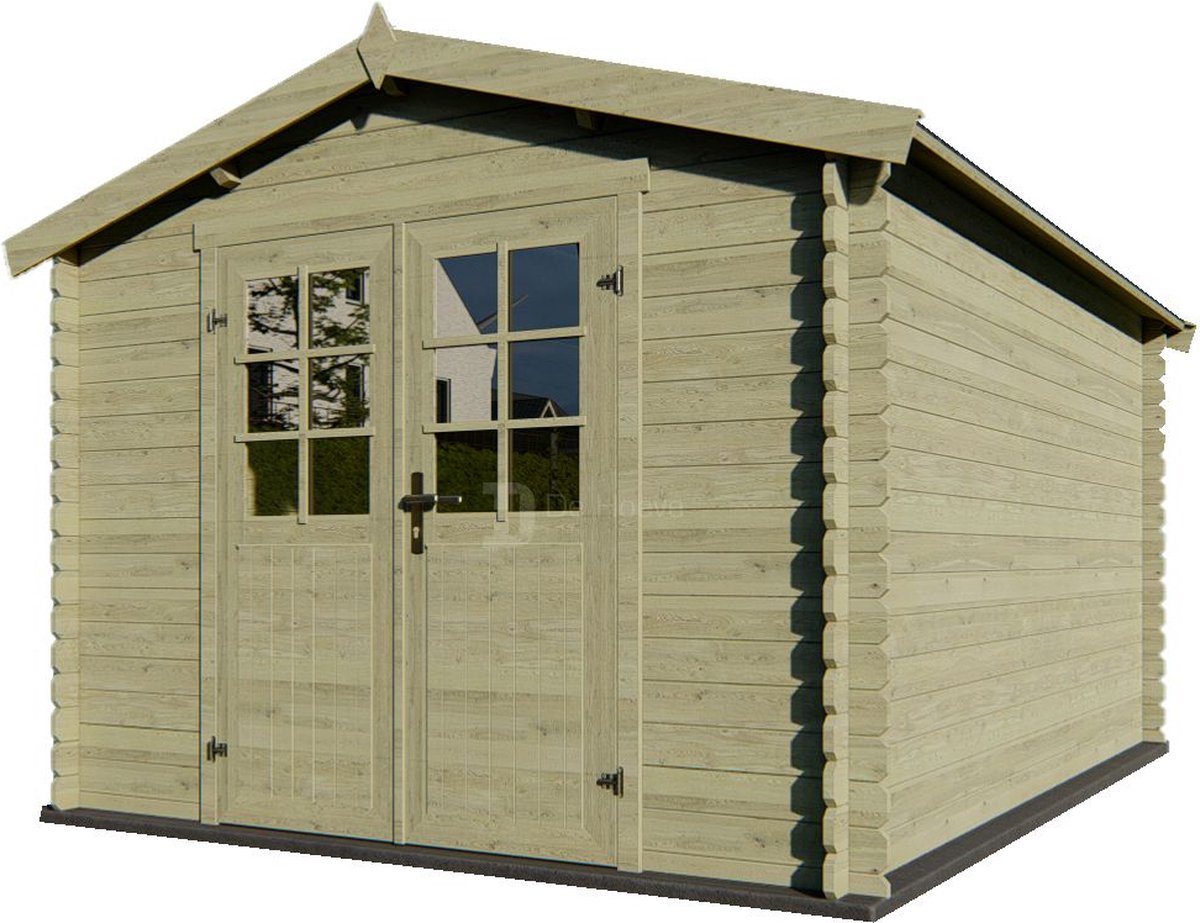 Blokhut Norah 275x380 - Olijfgroen Geïmpregneerd