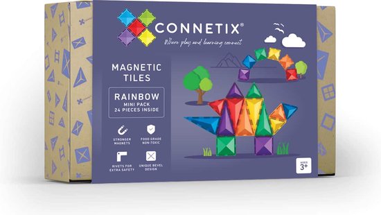 Afbeelding van het spel Connetix 24st. Rainbow mini pack