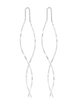 ARLIZI 2157 Boucles d'oreilles à enfiler torsadées - argent massif - 8,6 cm
