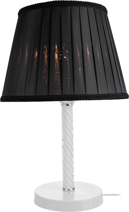 Tafellamp bureaulamp Kilbride E27 wit en zwart