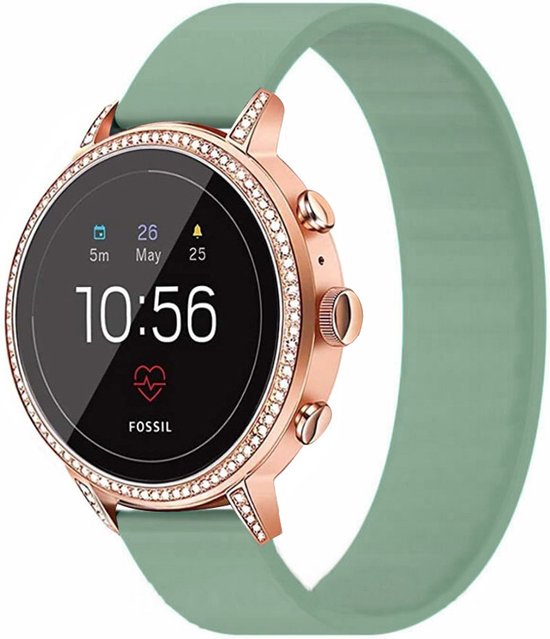 Strap-it Elastisch siliconen smartwatch bandje 18mm geschikt