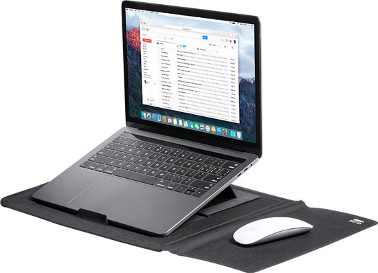 Housse pour ordinateur portable - Sacoche pour ordinateur portable - Housse - 15 pouces - Multifonctionnel - 39 x 28,5 cm - RPET - Polyester - noir