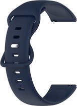 By Qubix Solid color sportband 20mm - Donkerblauw - Geschikt voor Samsung Galaxy Watch 6 - Galaxy Watch 6 Pro - Galaxy Watch 5 - Galaxy Watch 5 Pro - Galaxy Watch 4 - Galaxy Watch 4 Classic - Active 2 - Watch 3 (41mm)
