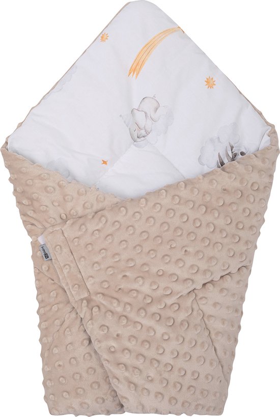 Foto: Bubaba by freeon wikkeldeken wikkeldoek draagdoek 2 in 1 sleepy animals beige 0 6mnd 