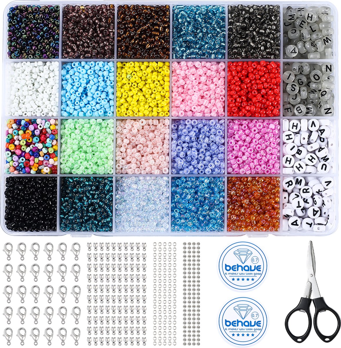 Behave 10000 ensemble de perles de luxe - Faire de la joaillerie DIY - Set  de Perles -... | bol.com
