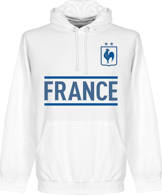 Frankrijk Team Hoodie - Wit - XL