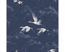 Laura Ashley Animalia Behang - Dieren - 10mx52cm - Blauw