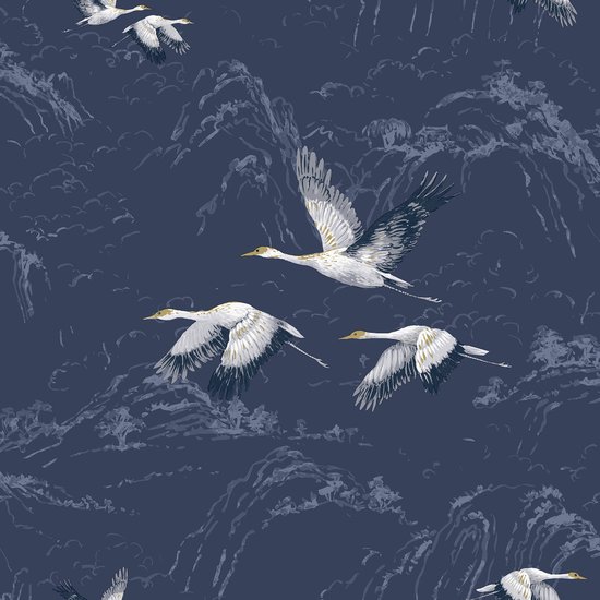 Laura Ashley - Papier peint intissé - Animalia Midnight - Papier peint non tissé