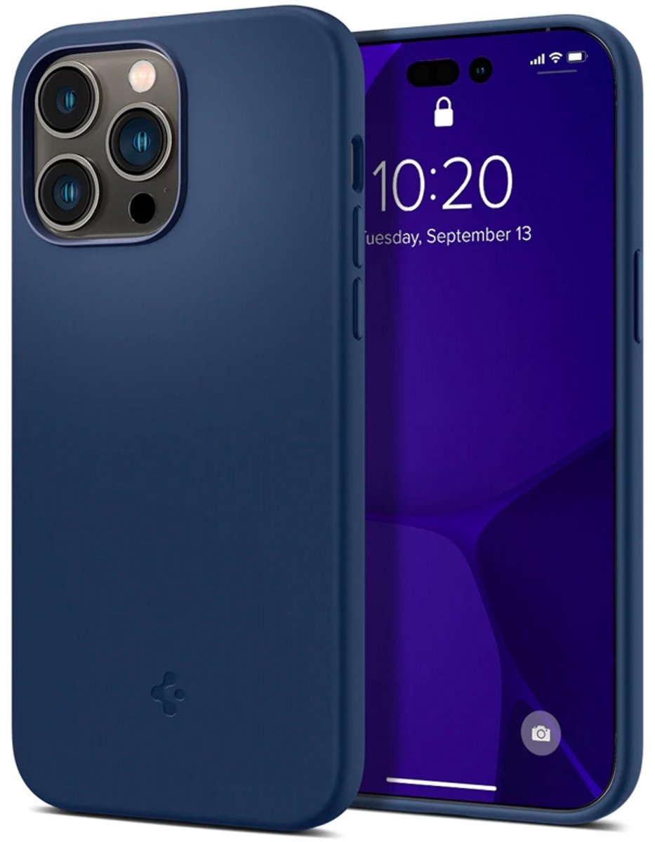 Spigen - Silicone Fit Mag Hoesje iPhone 14 Pro - blauw