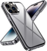 Mobigear Hoesje geschikt voor Apple iPhone 14 Pro Telefoonhoesje Hardcase | Mobigear Crystal Backcover | iPhone 14 Pro Case | Back Cover - Transparant /Grijs | Transparant,grijs