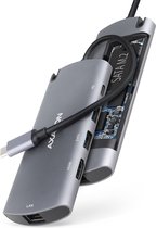 AXAGON HMC-6M2 USB-C 3.2 Gen 1 hub met M.2 SATA + HDMI + LAN + 2x USB-A + DP