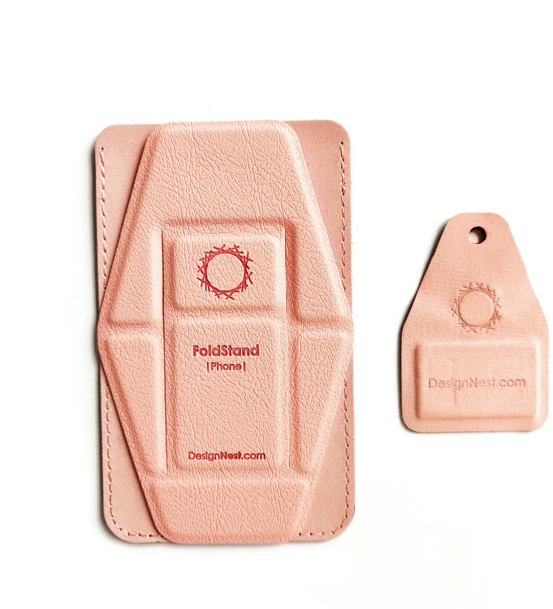 DesignNest FoldStand Phone +cardholder - Telefoonstandaard - Roze