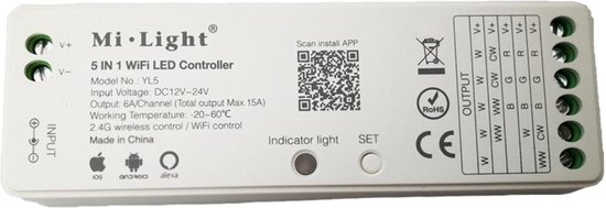 WiFi LED controller - RGBW + CCT - 5 in 1 - Mi-Light