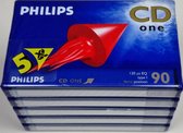 5 stuks Philips CD One Cassettebandjes 90 minuten