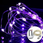 Fil Éclairage de Noël 10 mètres - USB - Violet - Pour l'extérieur