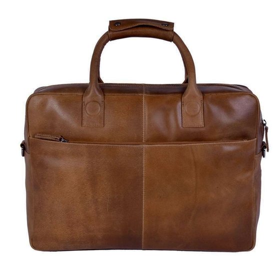 Chesterfield Leren Laptoptas Cognac - Salvatore – BK Leder