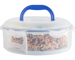 Lock&Lock Taartdoos - Cupcake doos - Bewaardoos met deksel - Vershouddoos - Voorraaddoos - Ø32cm - Rond - 100% luchtdicht - Met Uitneembare Tray - BPA vrij - Transparant - LocknLock