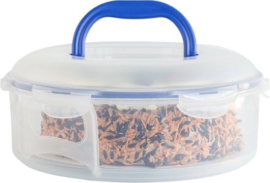 Lock&Lock Cake Box - Cupcake box - Boîte de rangement avec couvercle - Ø32cm - Ronde - 100% hermétique - Avec Plateau Amovible - Sans BPA - Transparent