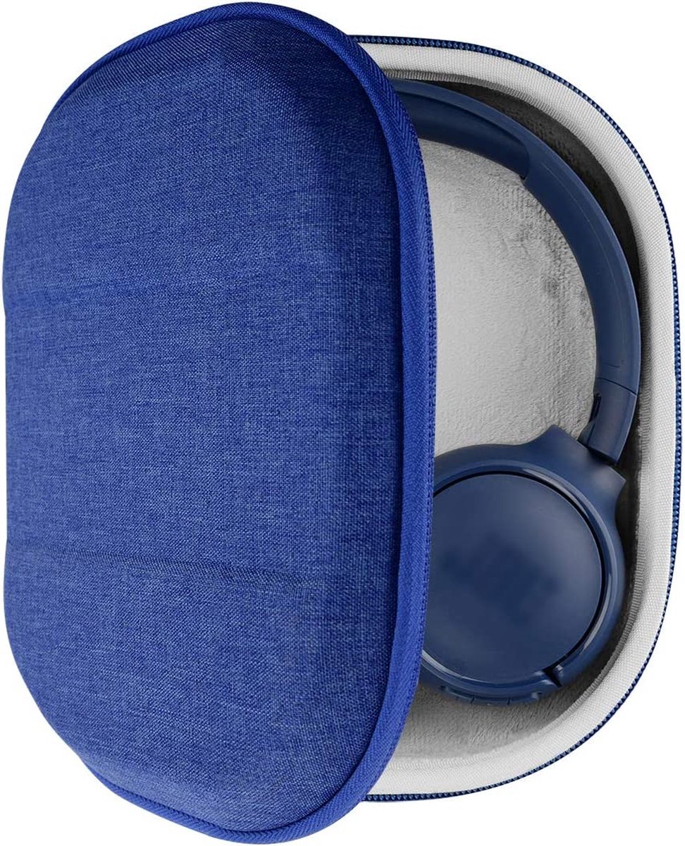 Bellamar Case-koptelefoon voor JBL Live 500 BT, Tune500BT, T450BT, E45BT, T600BTNC, harde draagtas, beschermende tas voor headset-hoes (blauw)