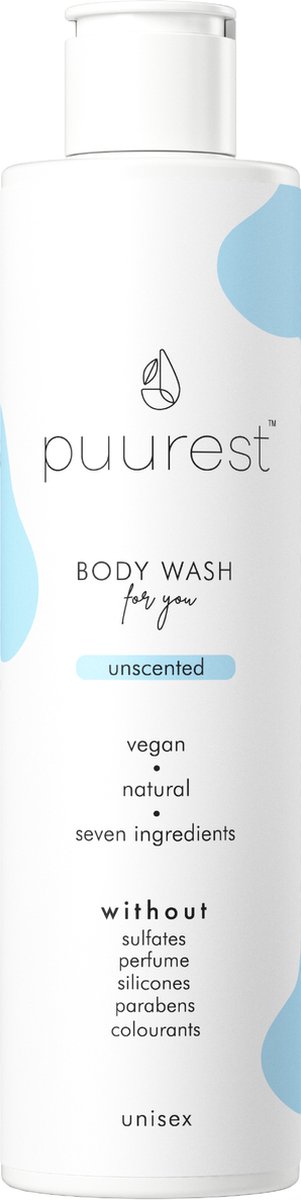 Puurest™ Parfumvrije, Natuurlijke Douchegel, Unscented. 250ml