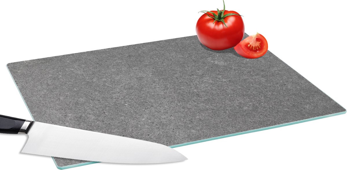Glazen Snijplank - 39x28 - Beton - Patronen - Cement - Vintage - Textuur - Rustiek - Snijplanken Glas