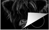 Inductie beschermer - Schotse hooglander - Koe - Zwart - Wit - Dieren - Inductie beschermingsmat - Afdekplaat inductie - 90x52 cm - Kookplaat beschermer - Keuken decoratie - Inductie protector - Keuken accessoires