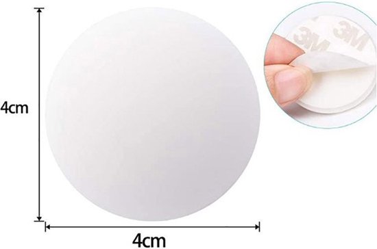 Zelfklevende Deurbeschermers - 4cm diameter - Deurbescherming - Deurstopper - Wit
