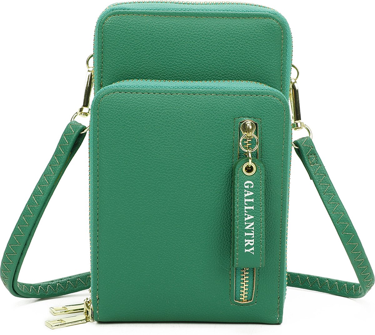 Gallantry - Crossbody - telefoontasje - portemonnee - Mobiele Telefoon - Smartphone - Groen