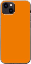 Geschikt voor iPhone 13 mini hoesje - Oranje - Seizoenen - Herfst - Kleur - Siliconen Telefoonhoesje
