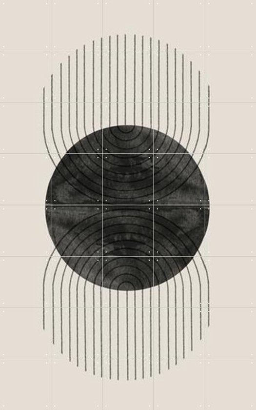 IXXI Perfect Point Black - Wanddecoratie - Line art - 100 x 160 cm