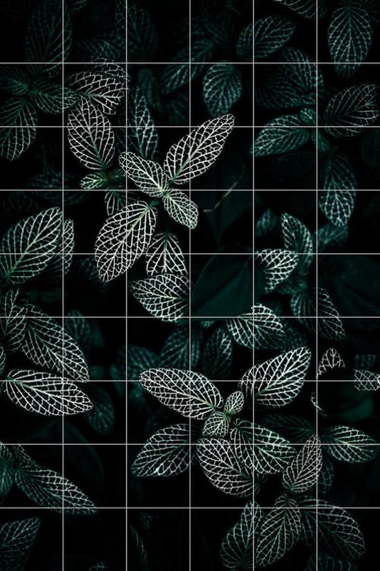 IXXI Dark Leaves - Wanddecoratie - Bloemen en Planten - 120 x 180 cm