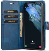 DG Ming Samsung Galaxy S23 Case 2-en-1 Book Case et Back Cover Blauw