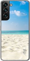 Geschikt voor Samsung Galaxy S22 Plus hoesje - Tropisch - Strand - Zee - Siliconen Telefoonhoesje