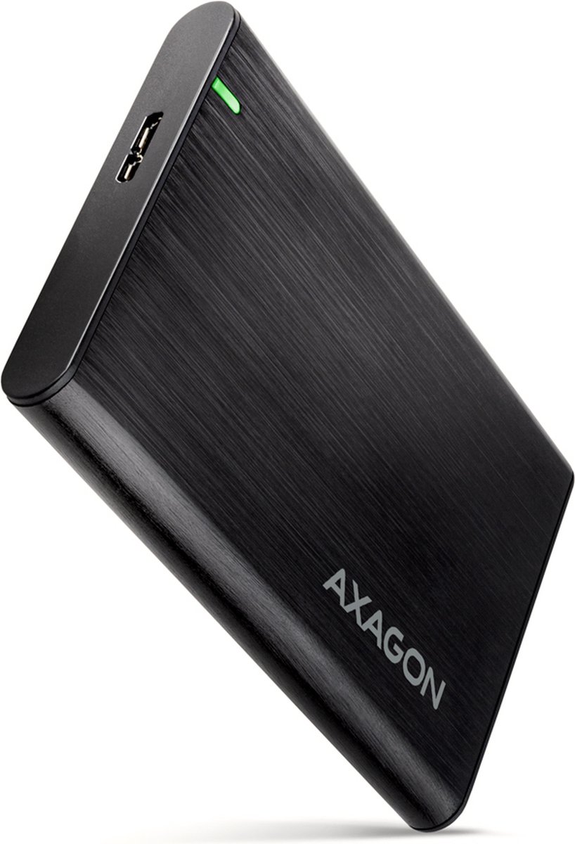 AXAGON EE25-A6M USB3.0 - SATA 6G 2.5 External SCREWLESS ALU RAW box BLACK *USBAM *MICROBM *SATAF