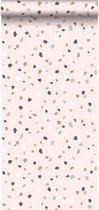 ESTAhome behang terrazzo zacht roze, wit en mintgroen - 139035 - 0,53 x 10,05 m