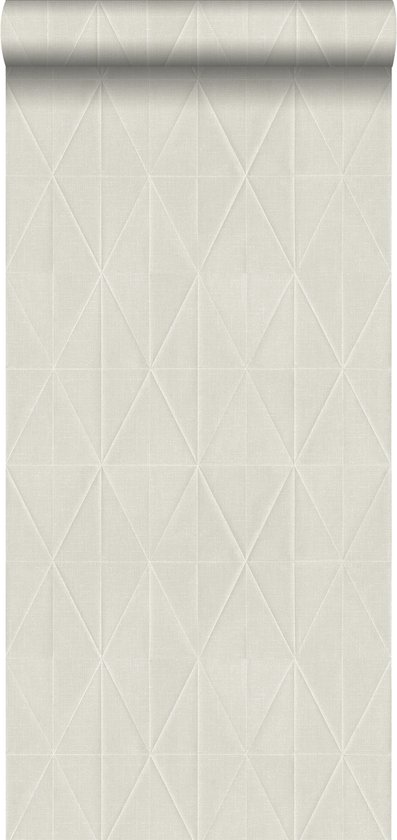 ESTAhome eco-texture vliesbehang origami motief beige - 148714 - 0,53 x 10,05 m