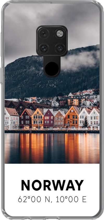 Coque Huawei P40 Lite - Norvège - Scandinavie - Montagnes - Hiver - Coque en Siliconen