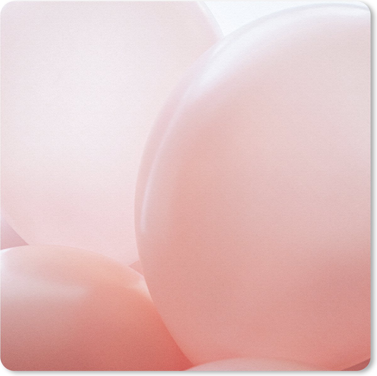 Muismat 20x20 cm - Mousepad Ballon - Roze - Pastel - Muismatten