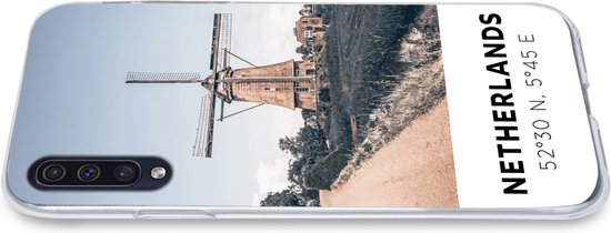 Coque Samsung Galaxy A50 - Pays- Nederland - Moulin à vent - Prairie - Coque de téléphone en Siliconen