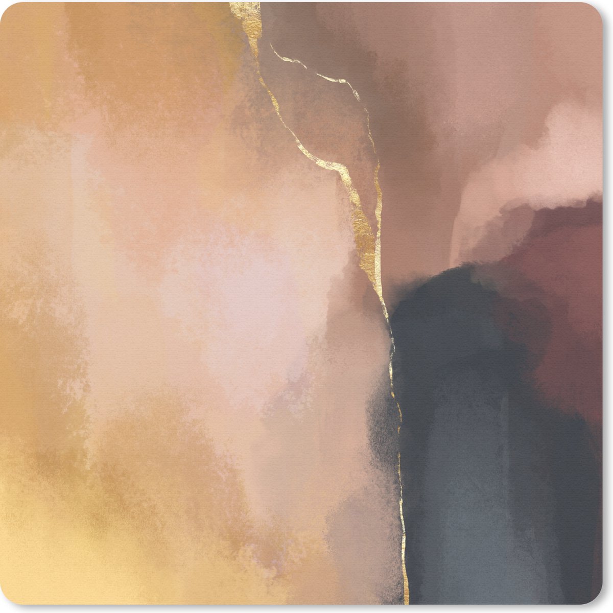 Muismat 30x30 cm - Mousepad Abstract - Verf - Pastel - Muismatten