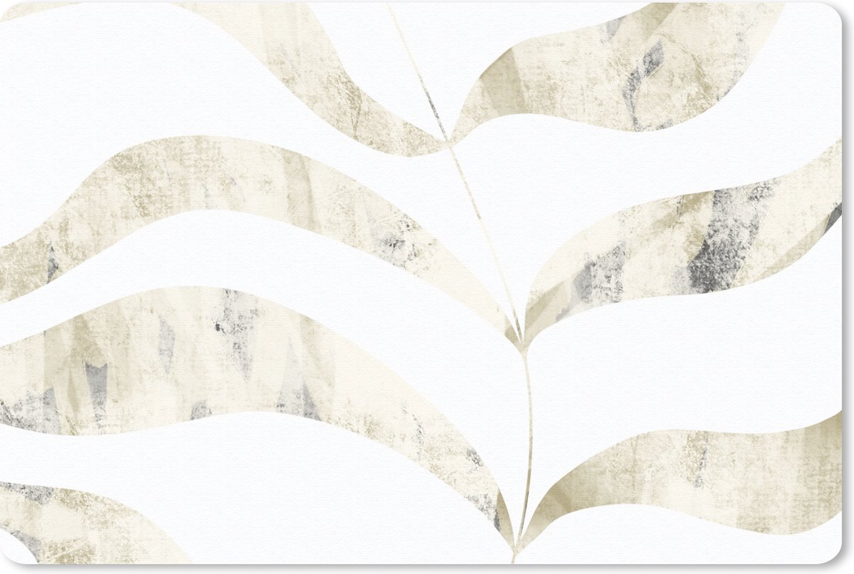 Bureau onderlegger - Muismat - Bureau mat - Bladeren - Pastel - Design - 60x40 cm