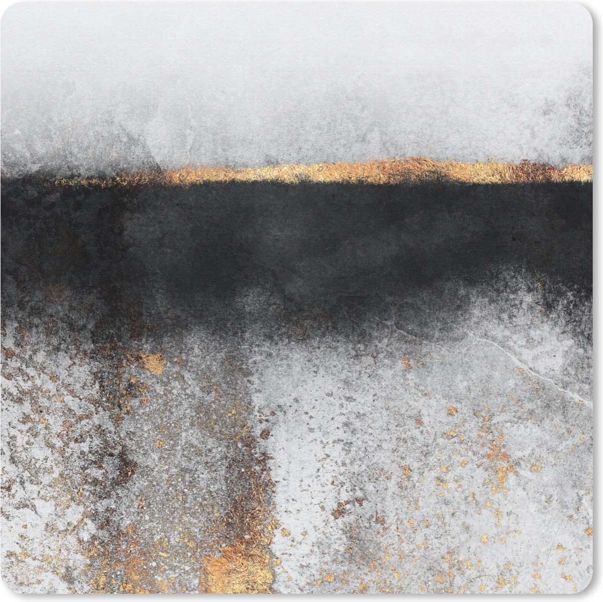 Muismat 30x30 cm - Mousepad Goud - Abstract - Luxe - Muismatten