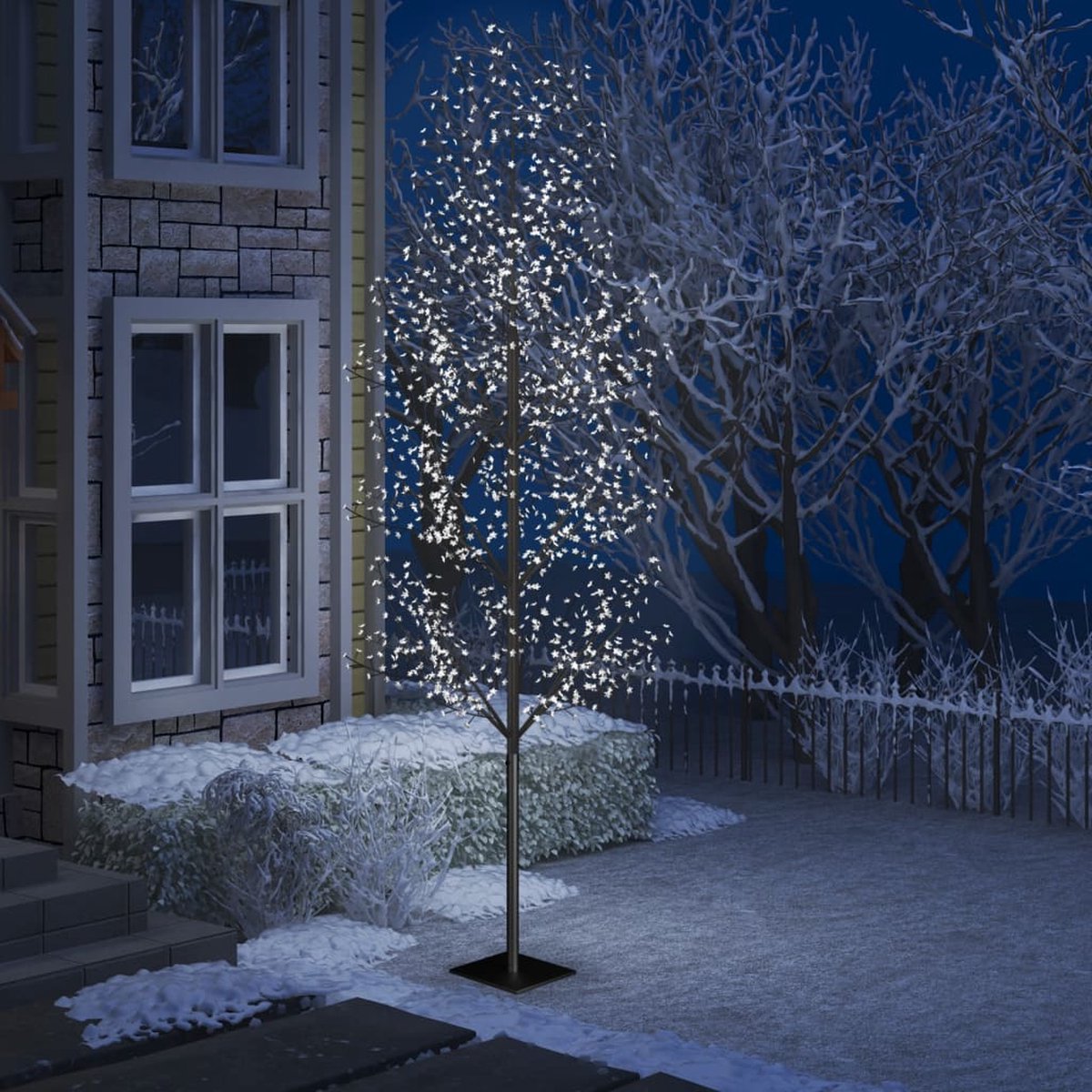 Prolenta Premium - Kerstboom 1200 LED's koudwit licht kersenbloesem 400 cm