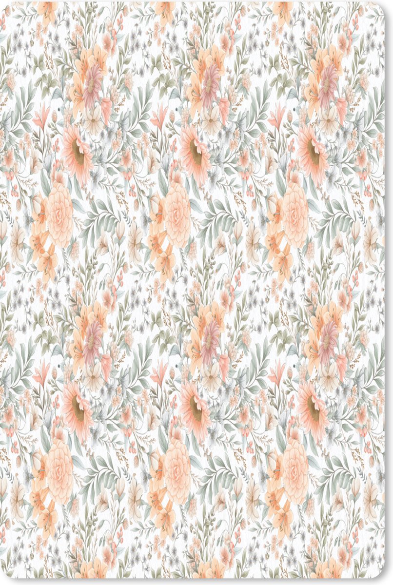 Muismat - Mousepad - Bloemen - Lelie - Patroon - Pastel - 18x27 cm - Muismatten