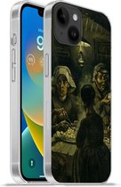 Geschikt voorApple Iphone 14 Plus - Soft case hoesje - De Aardappeleters - Vincent van Gogh - Siliconen Telefoonhoesje